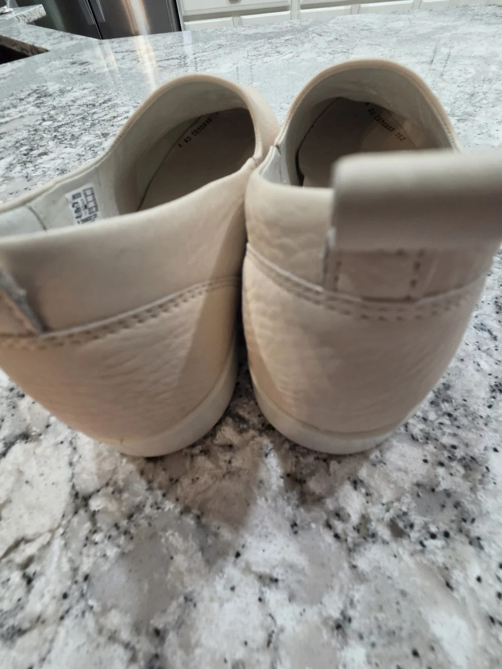 Ecco Women's Slip-On Loafers in Light Cream
